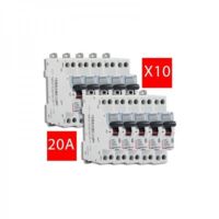 Disjoncteur Phase+Neutre DNX³4500 6kA arrivée et sortie borne à vis - 1P+N 230V 20A courbe C - 1 module