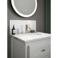 Ice White Glass Bathroom Splashback 250mm x 600mm x 4mm