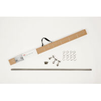 Rothley Easy-Fit Kitchen Utensil Rail Kit Brushed Steel 100cm