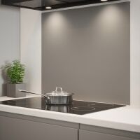Matt Grey Glass Kitchen Splashback 900mm x 750mm