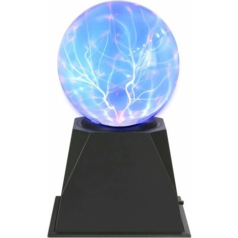 Lampe à Boule à Plasma Magique De 7.6 Cm,Lampe à Plasma Boule électrique,  Boule à Plasma Sensible Au Toucher Pour Décorations De Fêtes, Accessoire De