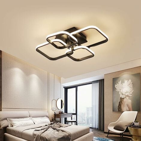 Plafonnier rond LED en fer style simple moderne pour chambre à coucher salon