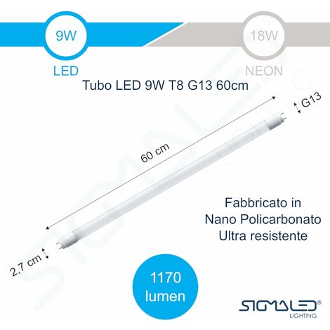Tubo LED T8 18W 1.500Lm 120Cm Diffusore Latteo - Blu 40.000H  [NE-T8-1200-18W-B-O]
