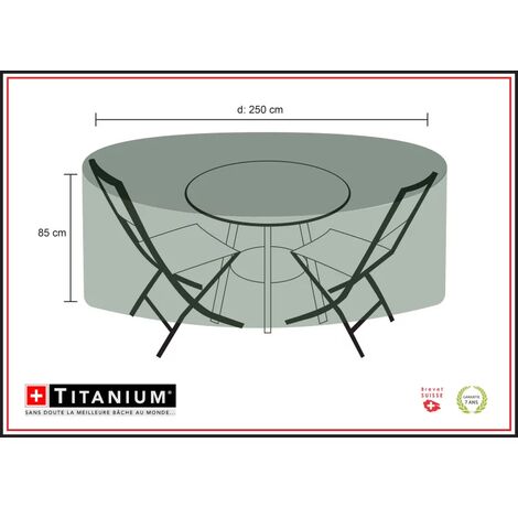 Housse bâche protection table bistro carrée + 2 chaises long
