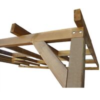 Toit Couv'Terrasse® en bois 3x2 m - Sans toit polycarbonate