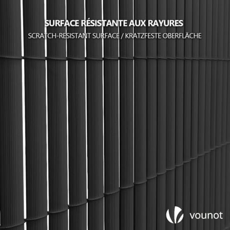 Canisse PVC brise vue ultra renforce avec attaches de fixation 80x300cm gris