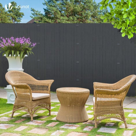 Canisse PVC brise vue ultra renforce avec attaches de fixation 80x300cm gris