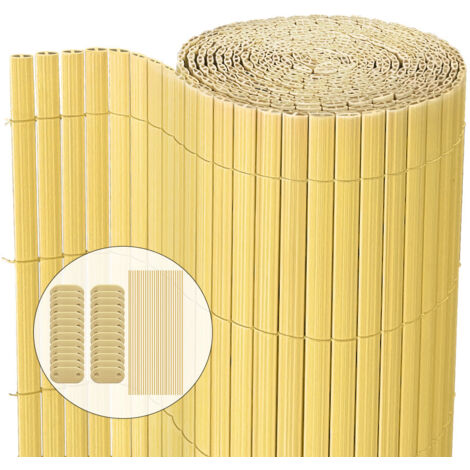Canisse PVC brise vue ultra renforce avec attaches de fixation 100x500cm beige