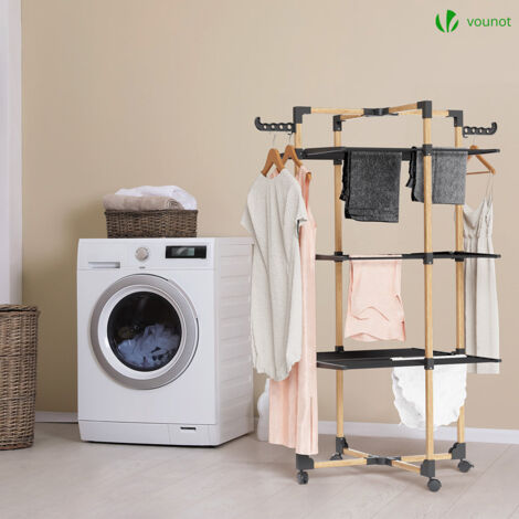 Étendoir À Linge En Acier Inoxydable, Suspendu Pliable Séchoirs À Linge Étendoir À Linge En Acier Inoxydable, Suspendu Pliable Séchoirs À Linge