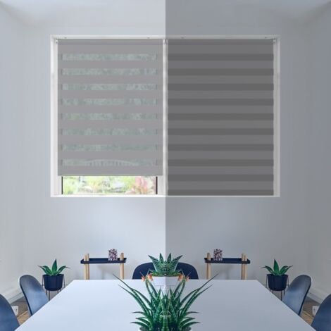 Store enrouleur jour nuit double 80x150cm Gris