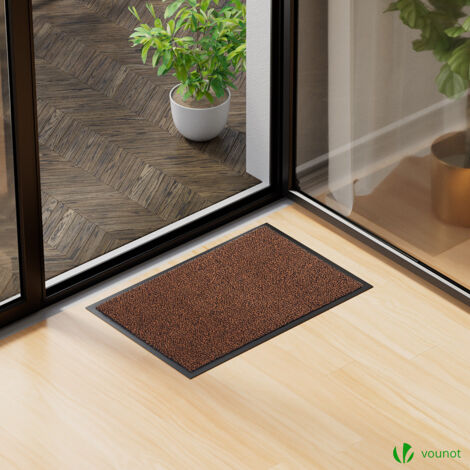 Tapis De Porte Ultra Plat Buhai 5 Mm - 80x160 Cm, Noir, Antidérapant, Absorbant