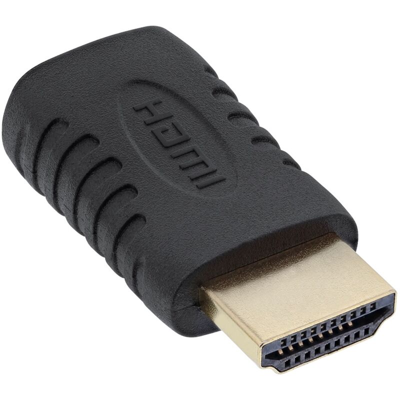 InLineÂ® Adattatore HDMI Typ A M a Mini HDMI Typ C F, dorato, 4K2K  Compatibile