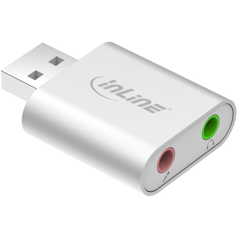 InLineÂ® USB Soundcard scheda audio esterna, Audio Converter, alluminio