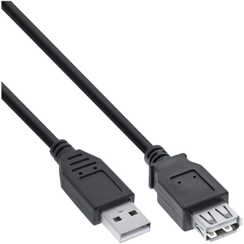 InLineÂ® Cavo USB 2.0 A maschio / A femmina, 3m, prolunga, nero