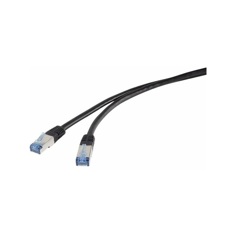 Cavo Ethernet Cat 6 Prolunga Di Rete Rj45 Con Doppia Schermatura, Rotondo,  Nero