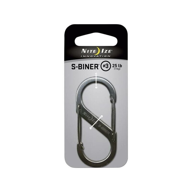 NITE Ize NI-SB3-03-11 Moschettone S-Biner Gr. 3 67 mm x 29 mm