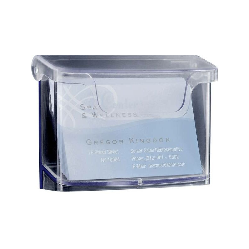Portabiglietti Da Visita SIGEL In Acrilico Trasparente - Capacità 80 Biglietti - Design Elegante - Foto 4