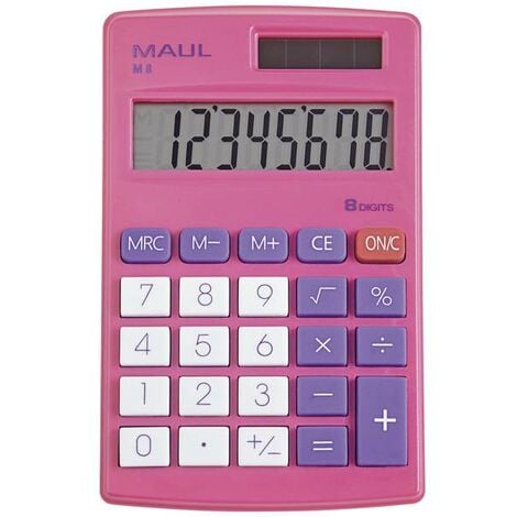 Maul M 8 Calcolatrice tascabile Rosa Display (cifre): 8 a batteria, a  energia solare