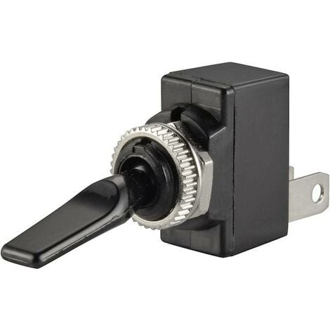 TRU COMPONENTS Interruttore a leva per auto TC-R13-18B-SQ BLACK LEVER 12 V/ DC