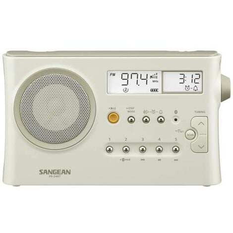 Sangean PR-D4 BT Radio da tavolo OC, AM, OL, FM Bluetooth Bianco crema  pastello (opaco)