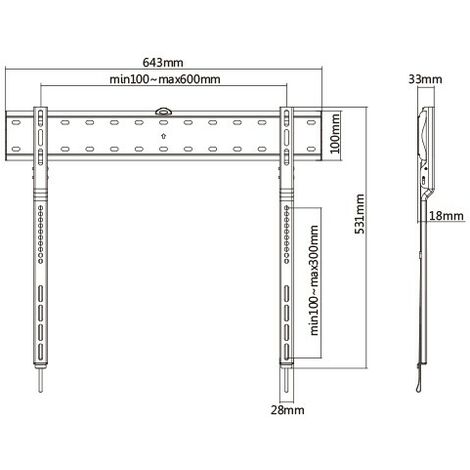  Supporto fisso da Muro Ultra-Slim per TV LED/LCD 43-80