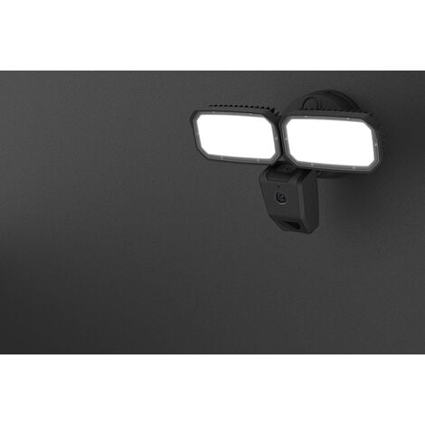 WOOX Videocamera Sicurezza Smart 2 Faretti Ring Floodlight Cam Alexa, R4076  Nero