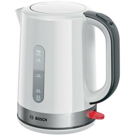 Bosch Haushalt TWK6A511 Bollitore senza filo, Protezione da  surriscaldamento Bianco, Grigio scuro