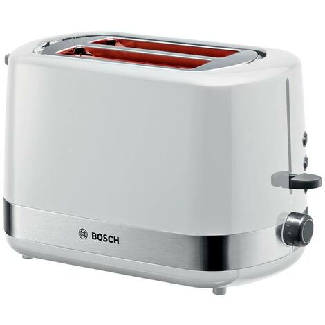 Bosch Haushalt TAT6A511 Tostapane Con griglia scaldabriosche Bianco,  acciaio inox