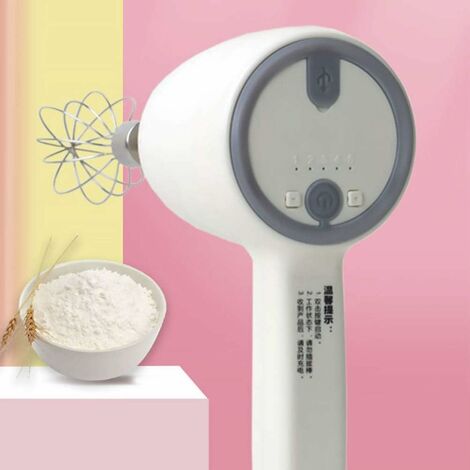 Batteur électrique en acier inoxydable - Fouet de cuisine rechargeable -  Mélangeur de lait pour battre facilement la crème d'œuf et les gâteaux à  biscuits.