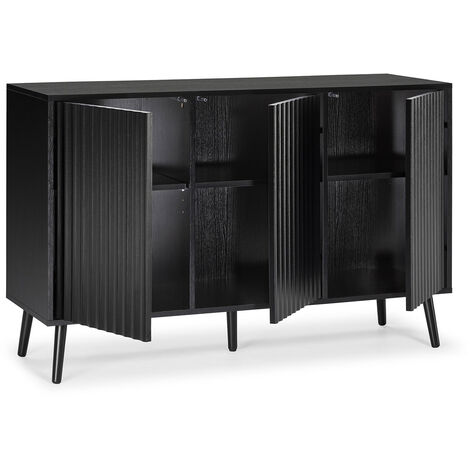 Sideboard Lluvia 3 Türen, Schwarz