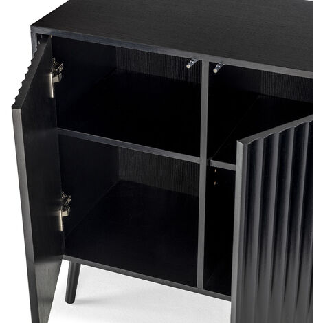 Sideboard Lluvia 3 Türen, Schwarz