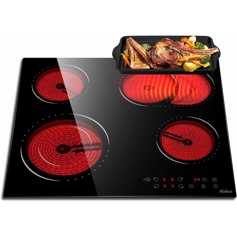  Electric Cooktop 30 inch,Electric Cooker 4 Burners, 6000W  Electric Stove Top 220-240v,Child Safety Lock without Plug Suitable for All  Pans : Home & Kitchen