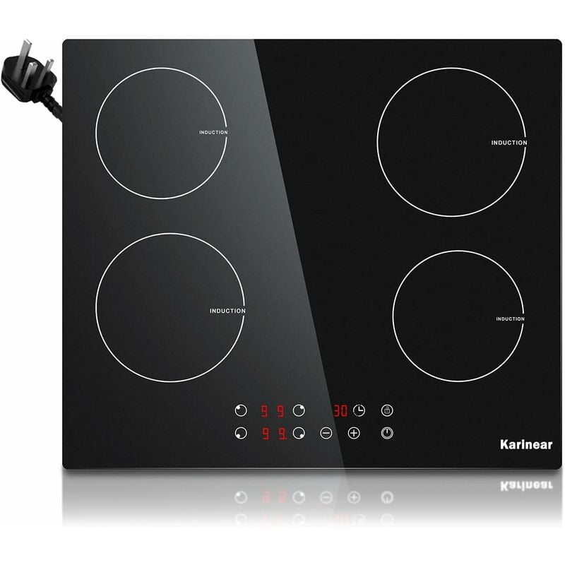 Electric Cooktop Single Burner,3500W 220V Electric Stove Top with Knob  Control,Portable Induction Cooktop with 2 Handle, Hot plate with Double  Ring Heating,Suitable for different types of POTS, 3 hours Timer