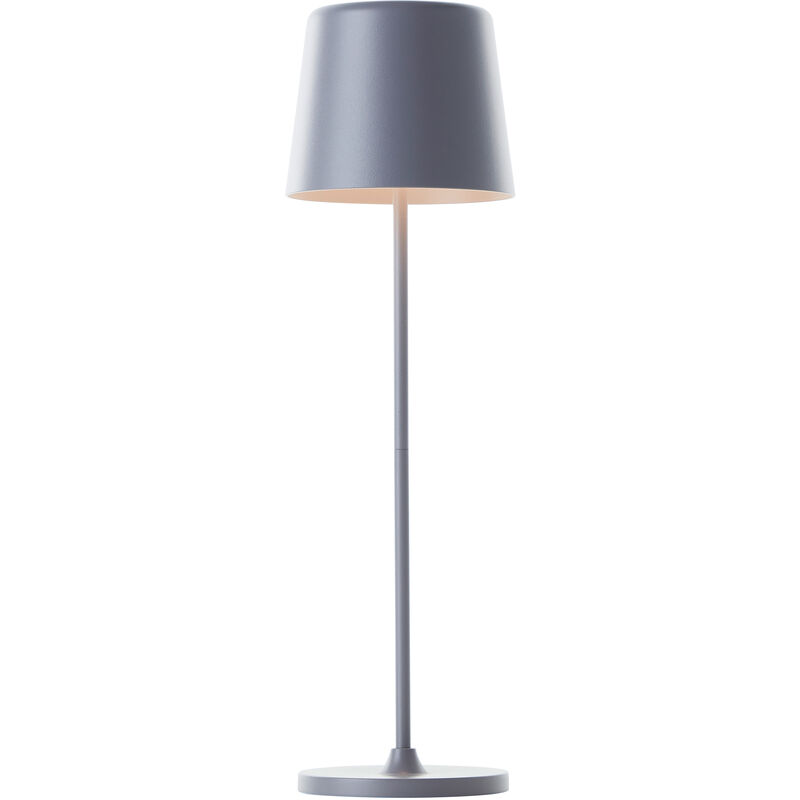 Brilliant Lampe Kaami 2 grau grau integriert 37cm matt LED Metall Außentischleuchte W LED