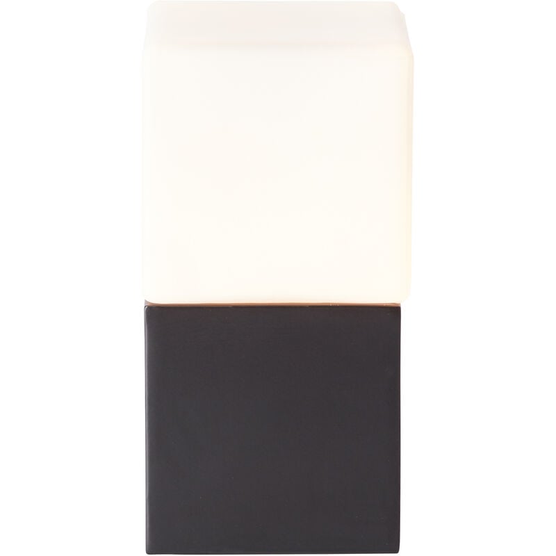33 W schwarz Brilliant Lampe QT14, Twisty Metall/Kunststoff 11cm G9, 1x schwarz/weiß Tischleuchte