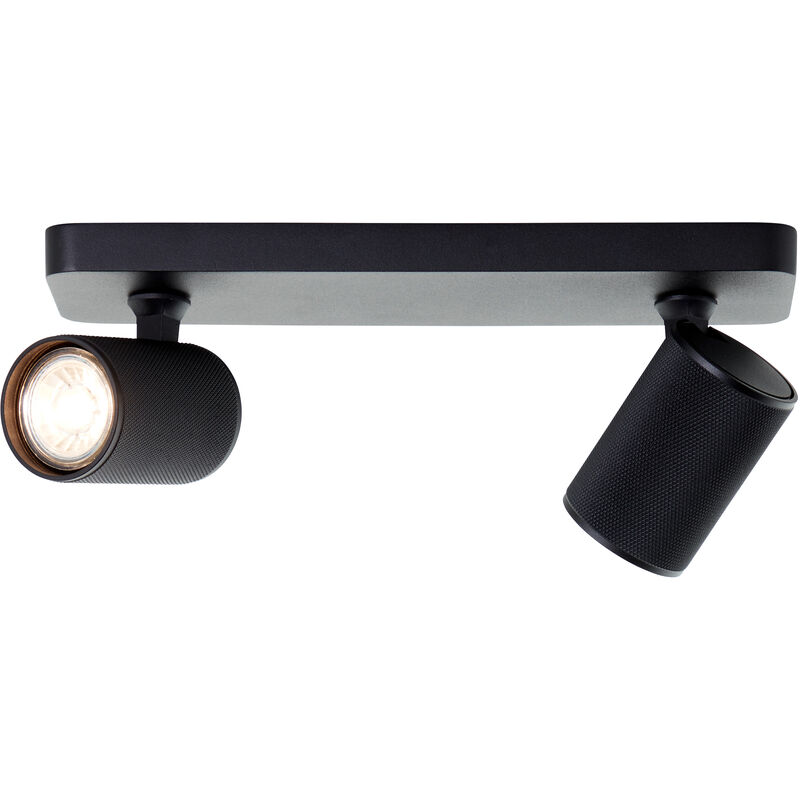 Metall schwarz schwarz Marty W, LED 10 2x LED-Leuchtmittel Lampe GU10, inklusive 2flg wechselbar und Brilliant sand Balkenstrahler