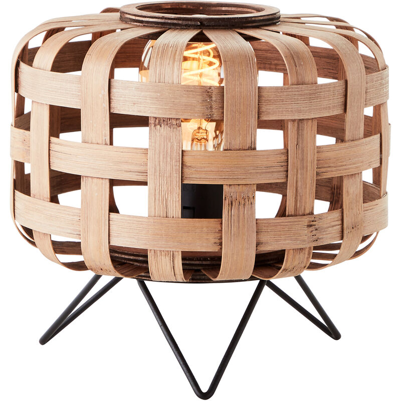 Brilliant Lampe Woodline Tischleuchte Bambus Metall/Kunststoff braun 1x  A60, E27, 40 W