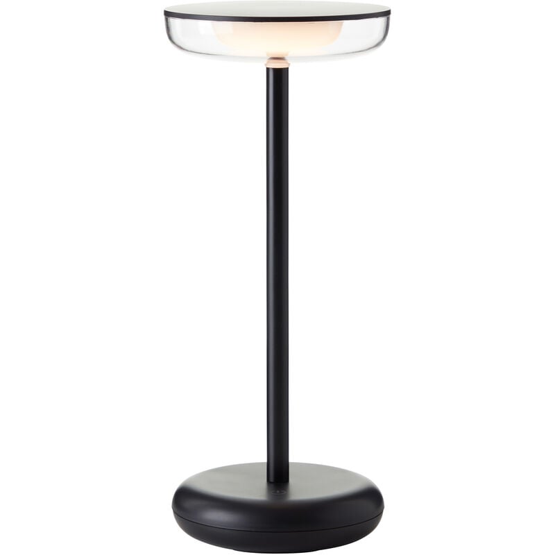 Brilliant Lampe Platon 2 schwarz 27cm schwarz/transparent Außentischleuchte integriert LED Aluminium W LED