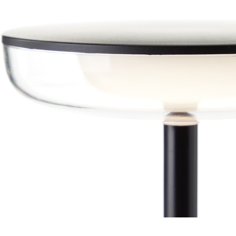 Brilliant Lampe Platon LED Außentischleuchte 27cm schwarz/transparent  Aluminium schwarz 2 W LED integriert