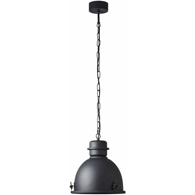 BRILLIANT Lampe, 1x schwarz (nicht enthalten) 35cm 52W,Normallampen Kiki A60, korund, Metall, E27, Pendelleuchte