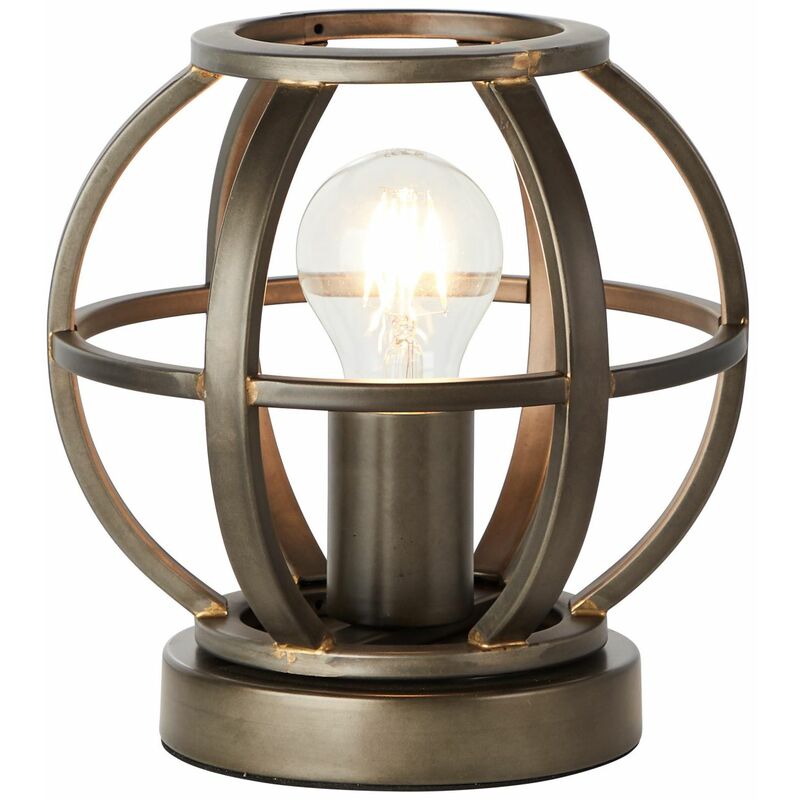 BRILLIANT Lampe, Basia Tischleuchte schwarz stahl, Metall, 1x A60, E27,  40W,Normallampen (nicht enthalten)