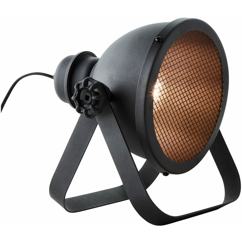 BRILLIANT Lampe, Kiki Tischleuchte schwarz (nicht A60, enthalten) korund, E27, 28W,Normallampen 1x Metall