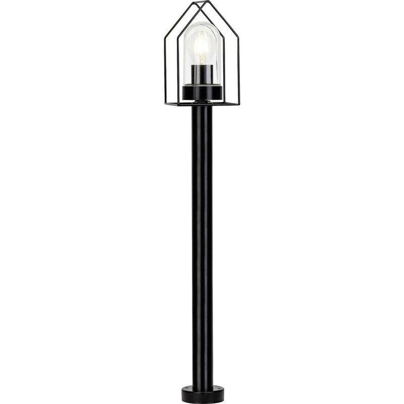 E27, für (nicht - spritzwassergeschützt A60, IP-Schutzart: Normallampen 44 Lampe BRILLIANT geeignet Home 60W, Außenstandleuchte schwarz/transparent enthalten) 1x