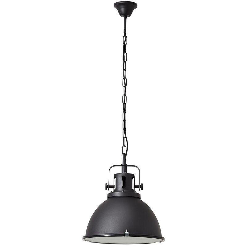 BRILLIANT Lampe Jesper Pendelleuchte 38cm Glas schwarz 1x A60, E27, 60W,  geeignet für Normallampen (nicht enthalten) Kette ist kürzbar