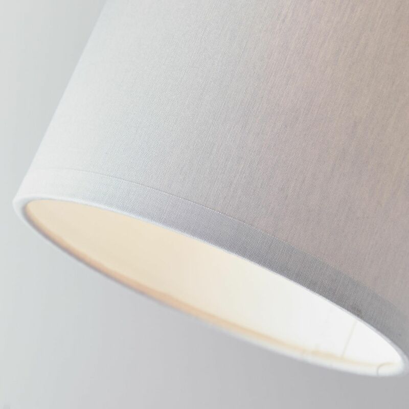 BRILLIANT Lampe, Vonnie Spotbalken 4flg grau/holz, Metall/Holz/Textil, 4x  A60, E27, 25W,Normallampen (nicht enthalten)