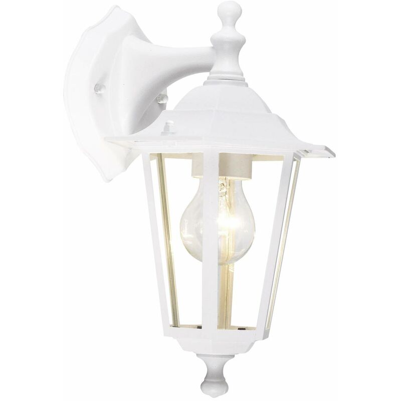 BRILLIANT Lampe Crown Außenwandleuchte hängend weiß 1x A60, E27, 60W,  geeignet für Normallampen (nicht enthalten) IP-Schutzart: 44 -  spritzwassergeschützt