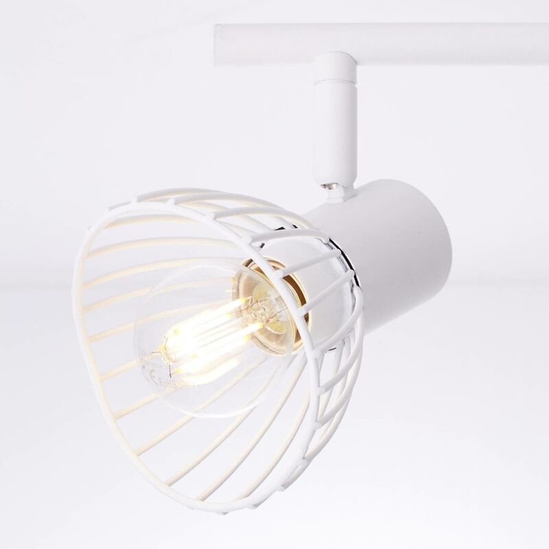 BRILLIANT Lampe E14, Tropfenlampen Köpfe weiß 2x Elhi (nicht 40W, geeignet D45, schwenkbar Spotrohr 2flg für enthalten)