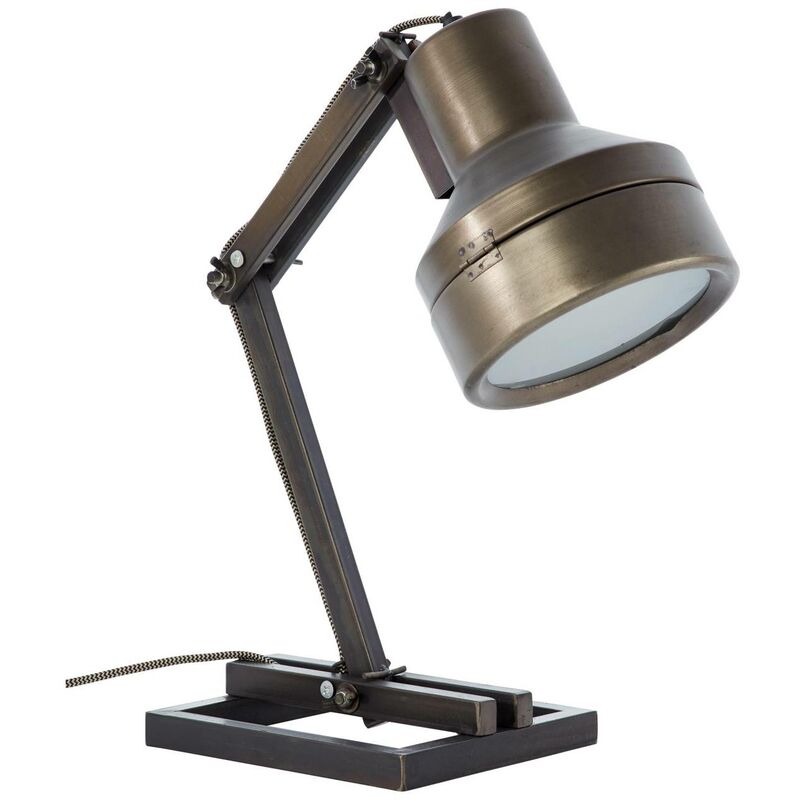 BRILLIANT Lampe Hardwork Tischleuchte schwarz Schnurzwischenschalter für A60, stahl E27, geeignet 1x (nicht Mit enthalten) 28W, Normallampen