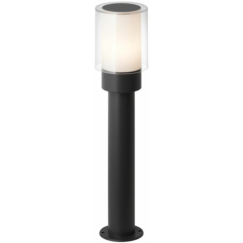 Lampe, anthrazit, BRILLIANT E27, 50cm Außensockelleuchte - A60, 44 Arthus 1x spritzwassergeschützt IP-Schutzart: 18W,