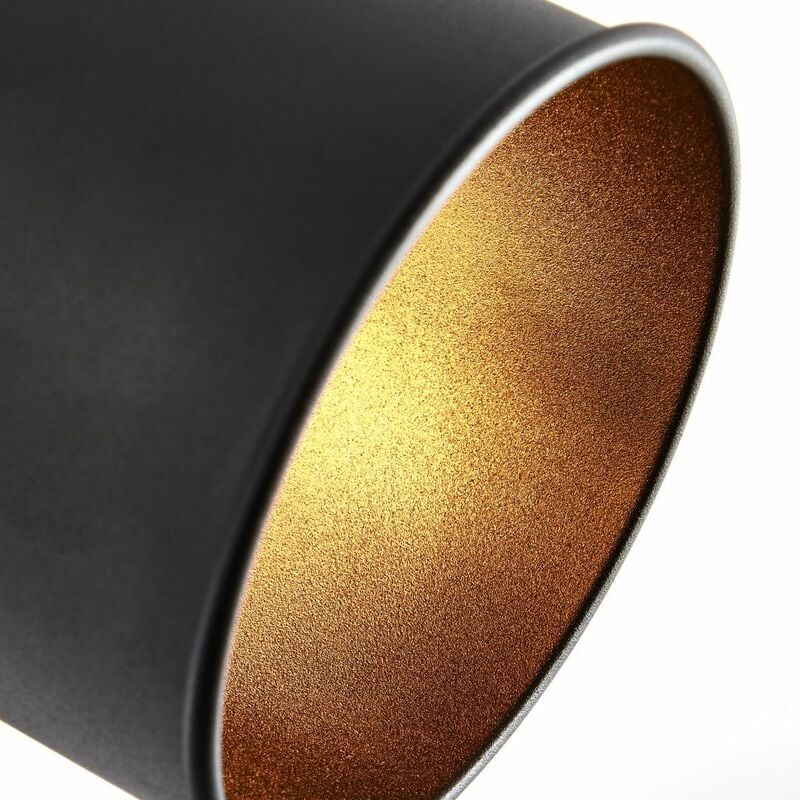 D45, 4x Metall, Rolet 4flg E14, (nicht 18W,Tropfenlampen Spotrohr schwarz, enthalten) Lampe, BRILLIANT sand